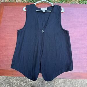 Vintage‎ Express Black Sleeveless Vest - Size Medium